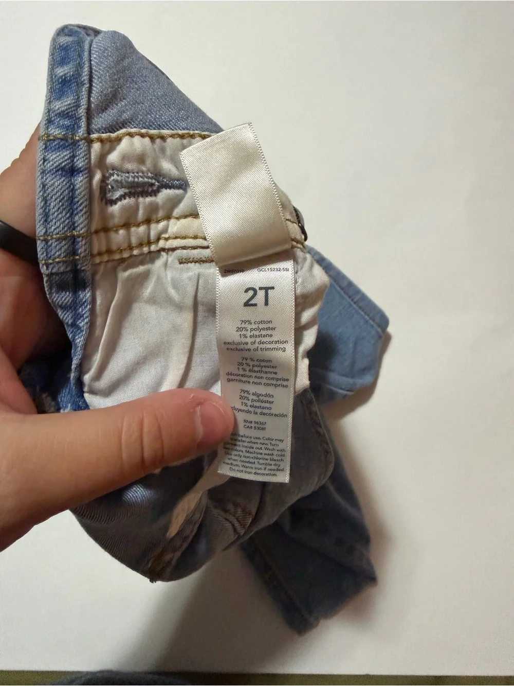 OshKosh B'gosh Faded Light Denim Overalls in Blue